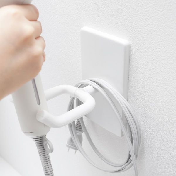 山崎実業 ウォール角度調節ドライヤーホルダー タワー 石こうボード壁対応 tower | バスグッズ・タワーシリーズ