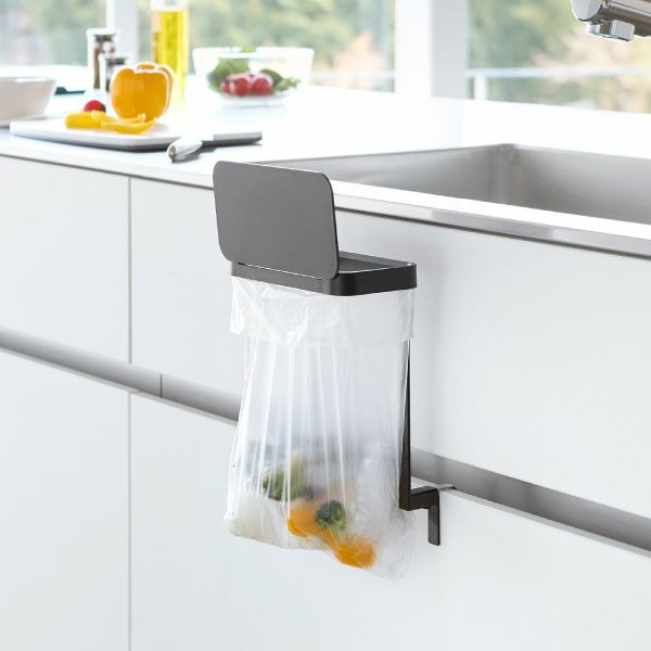 山崎実業 キッチンシンク下収納扉レジ袋ハンガー tower | キッチン雑貨・タワーシリーズ