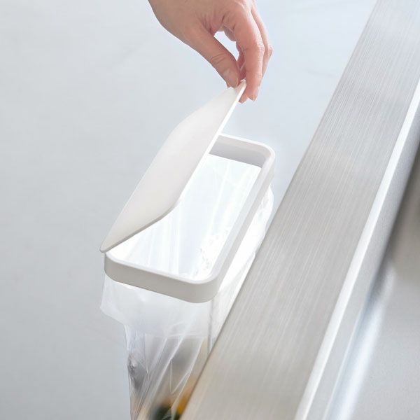  山崎実業 キッチンシンク下収納扉ポリ袋ホルダー tower | キッチン雑貨・タワーシリーズ