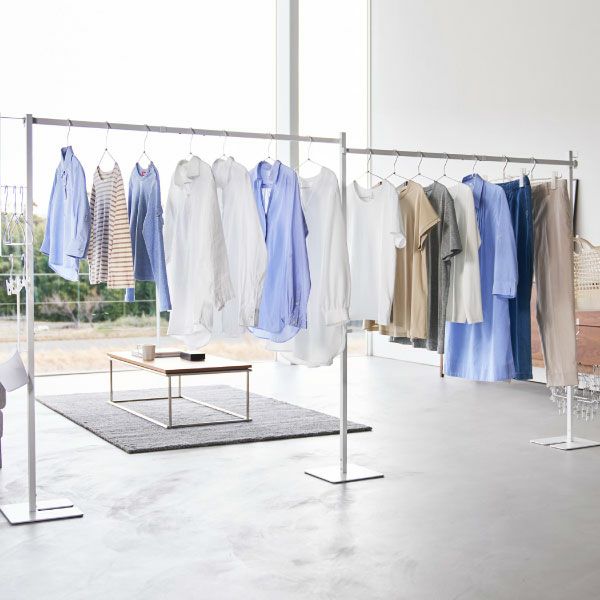 山崎実業 折り畳み室内物干し tower 2連 | キッチン雑貨・タワーシリーズ