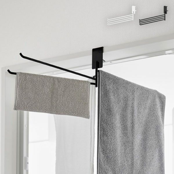 山崎実業 360度回転できる室内物干しタオルハンガー タワー tower | バスグッズ・タワーシリーズ