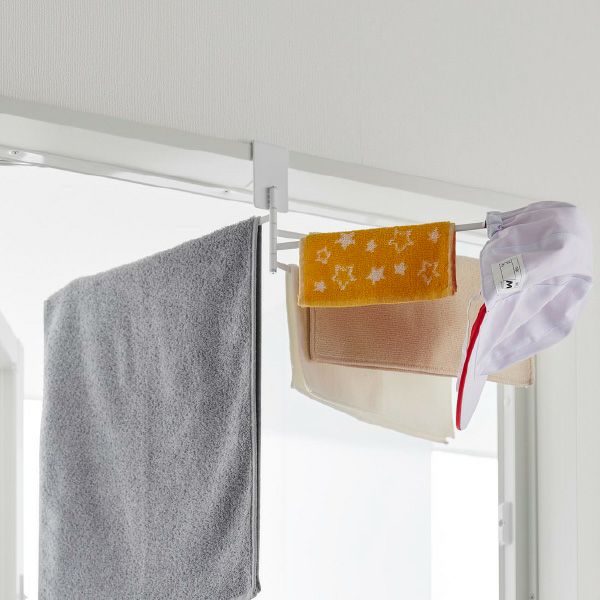 山崎実業 360度回転できる室内物干しタオルハンガー タワー tower | バスグッズ・タワーシリーズ