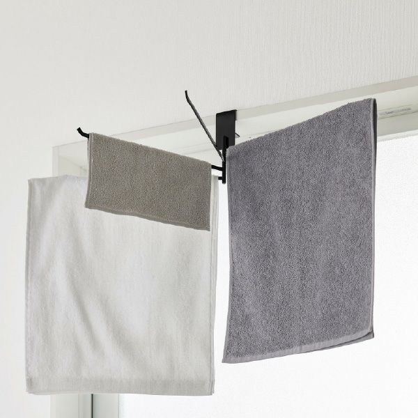 山崎実業 360度回転できる室内物干しタオルハンガー タワー tower | バスグッズ・タワーシリーズ