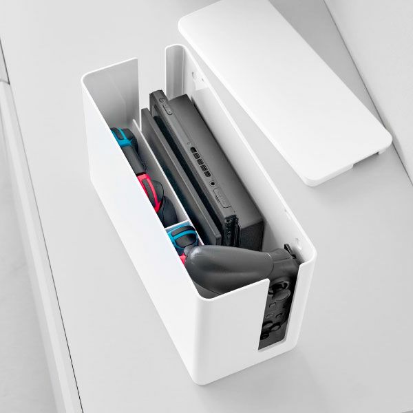 山崎実業 蓋付き重ねられるゲーム機器収納ケース スマート smart | インテリア雑貨・スマートシリーズ
