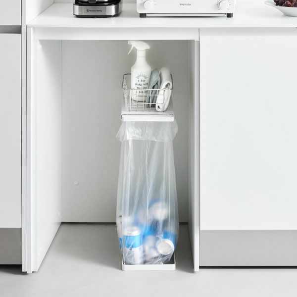 山崎実業 引き出す分別ゴミ袋ホルダー タワー スリム 45L tower | インテリア雑貨・タワーシリーズ・ゴミ箱