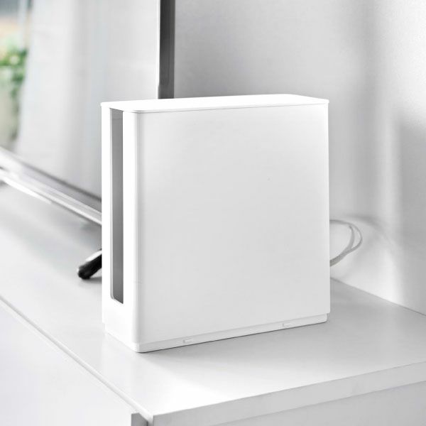 山崎実業 蓋付き重ねられる仕切り付きスリムルーター収納ケース スマート smart | インテリア雑貨・スマートシリーズ