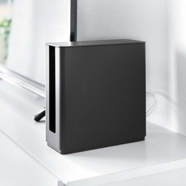 山崎実業 蓋付き重ねられる仕切り付きスリムルーター収納ケース スマート smart | インテリア雑貨・スマートシリーズ