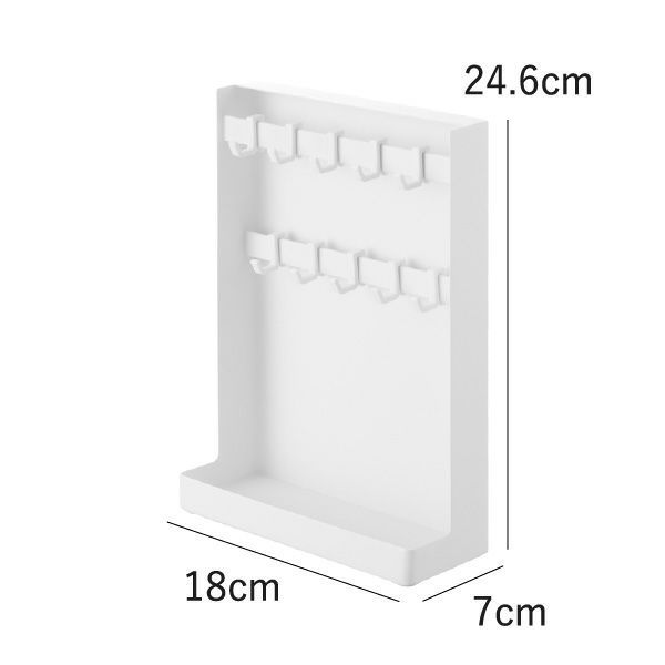 山崎実業 目隠しキーフックスタンド タワー 2段 tower | インテリア雑貨・タワーシリーズ