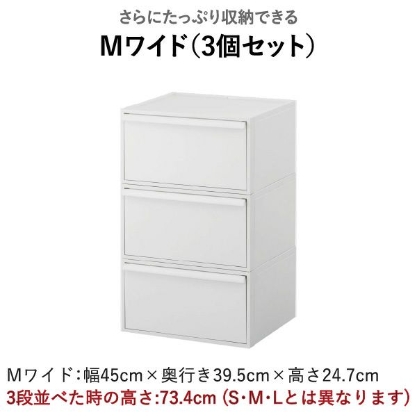 ライクイット クローゼットシステム 引出し ワイドM | インテリア雑貨・収納ボックス