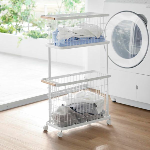 山崎実業 ランドリーワゴン＋バスケット トスカ スリム tosca | インテリア雑貨・トスカシリーズ