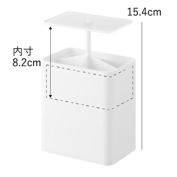 山崎実業 ポップアップ式綿棒ケース タワー tower | バスグッズ・タワーシリーズ