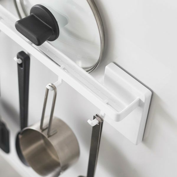 山崎実業 フィルムフック鍋蓋も収納できるキッチンツールバーフック付き タワー W55 tower | キッチン雑貨・タワーシリーズ