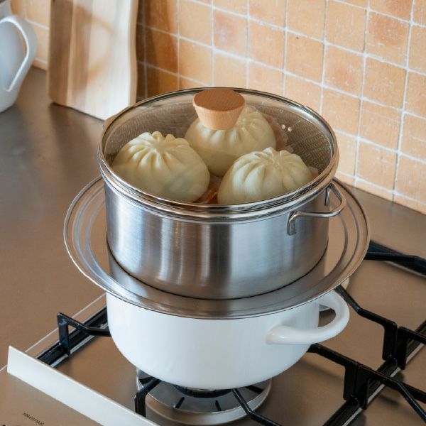 BWSセレクション すっきり暮らす ステンレスせいろ 浅型 仕切り板無し | キッチン雑貨・両手鍋